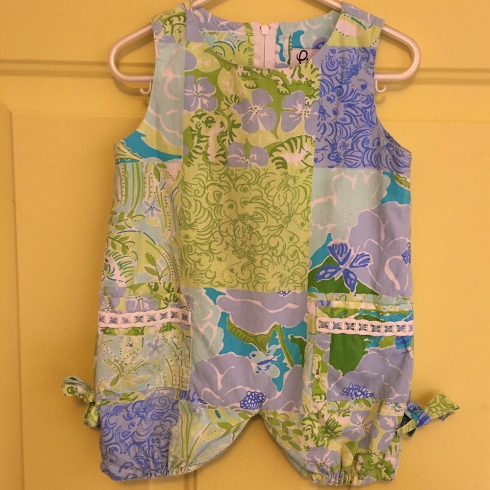 Lilly Pulitzer Unisex Onesie Jumper boy or girl blue green 18 month old floral